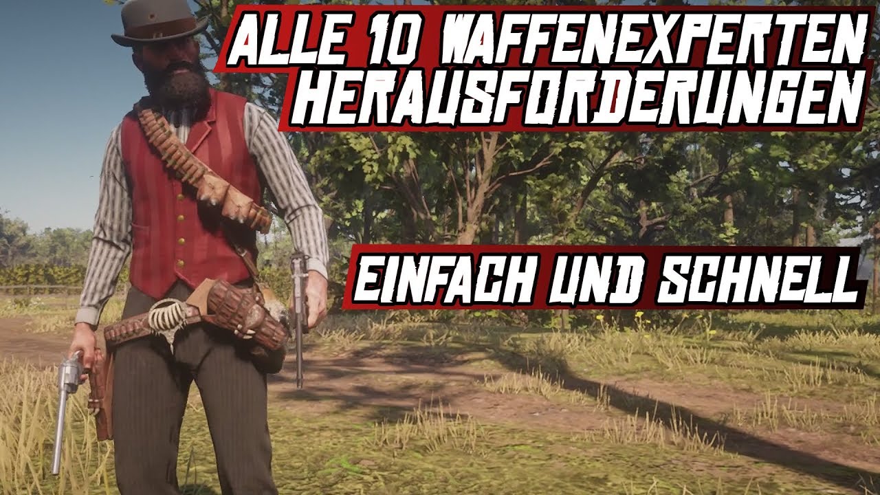 ALLE 10 WAFFENEXPERTEN HERAUSFORDERUNGEN | GUIDE | RED DEAD REDEMPTION 2