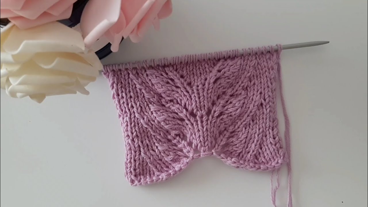 MOTIVO A SPIGA DI GRANO AI FERRI N° 7 / EAR OF WHEAT KNITTING PATTERN