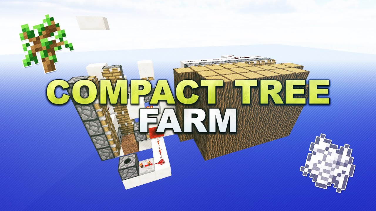 Minecraft - Automatic Compact Tree Farm // Baumfarm - Tutorial 1.17