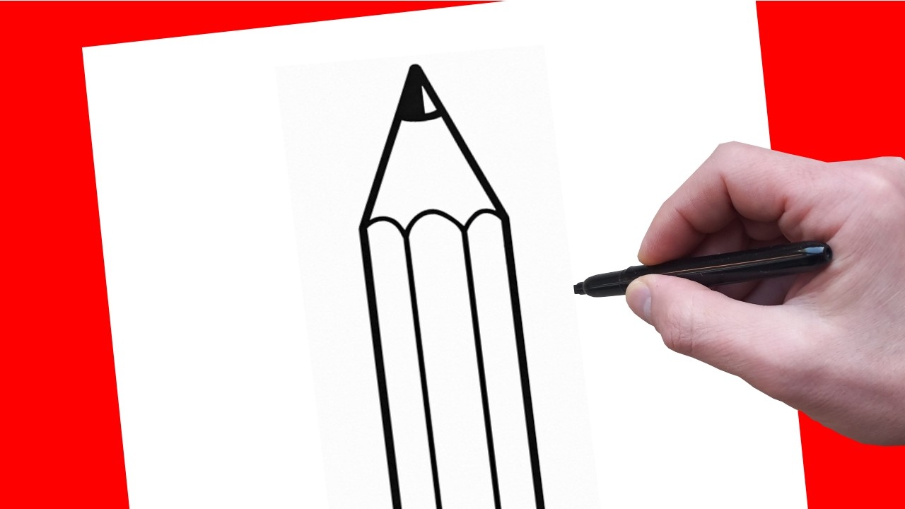 How to Draw an easy Pencil in ONE Minute ✏️ Drawing Tutorial for Beginners
