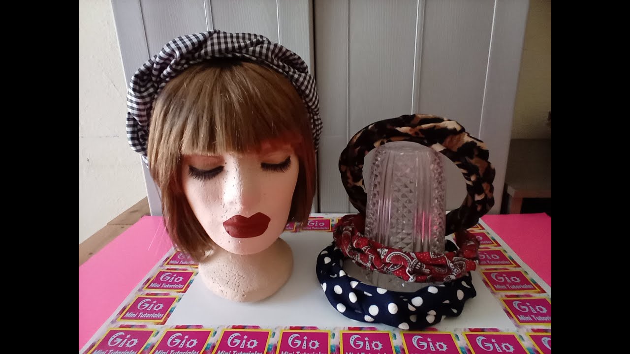 como hacer una diadema cruzada con tela