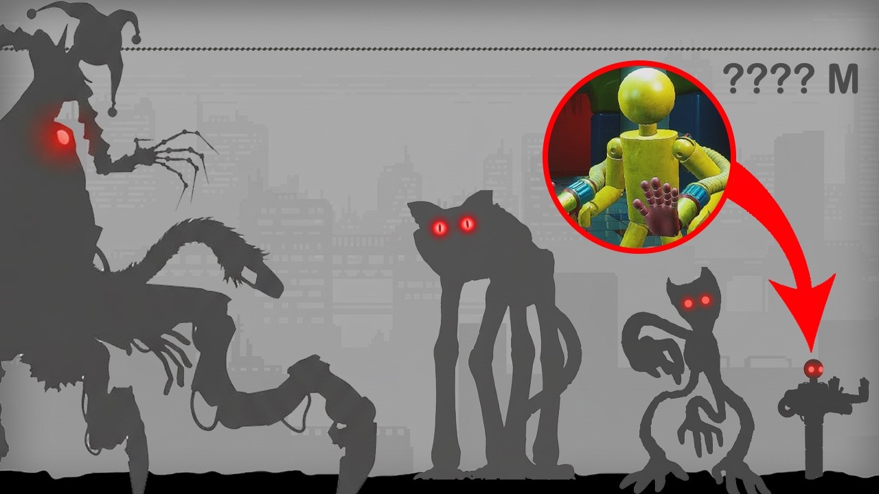 PROTOTYPE FINAL FORM vs ALL MONSTERS | Poppy Playtime 1-5 (Size Comparison)