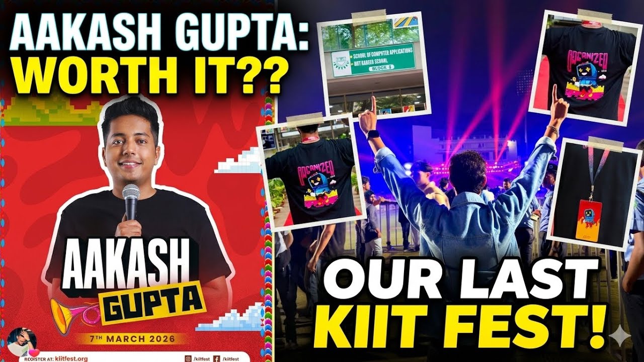 Aakash Gupta LIVE at KIIT Fest 2026! (The Truth) | Our Final Year Recap🥹✨