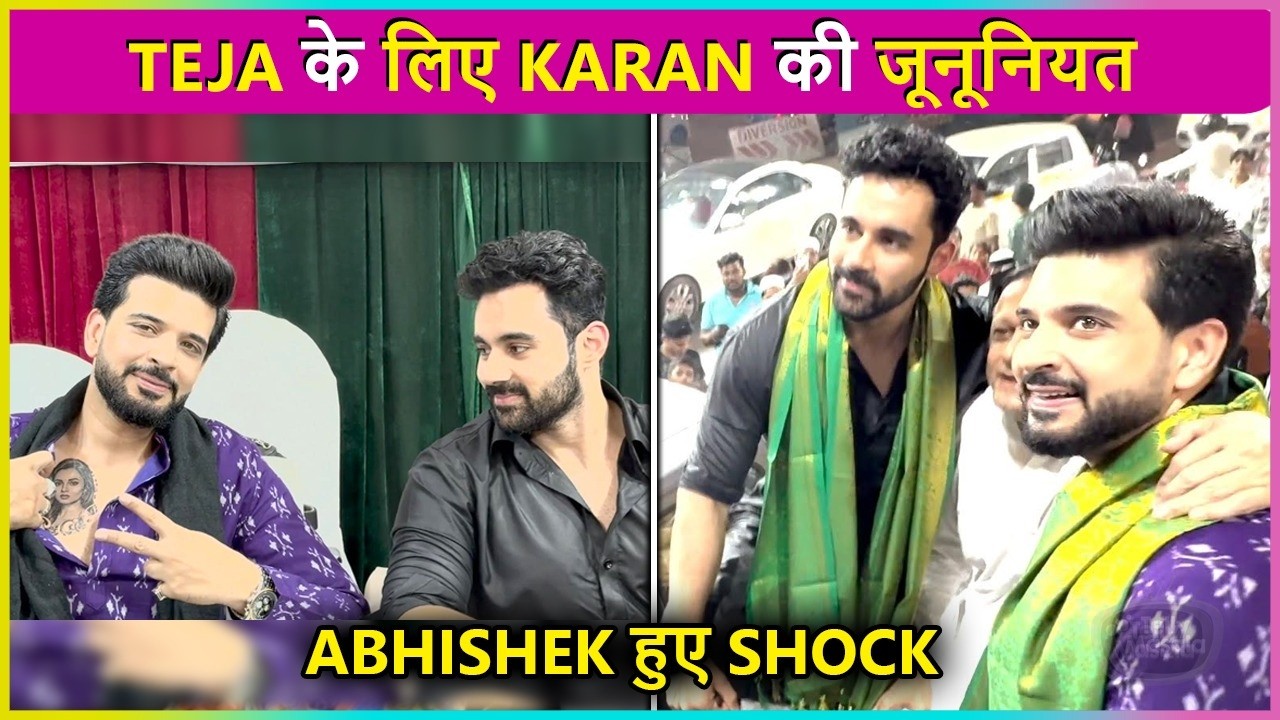 Karan Kundra's SHOCKING Tattoo Of Tejasswi's Face, FLAUNT At Ramzan Event With Abhishek Bajaj