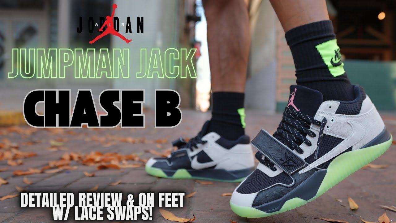 ALL ABOUT THE DETAILS! TRAVIS SCOTT JUMPMAN JACK TREXX CHASE B DETAIL REVIEW & ON FEET W  LACE SWAPS