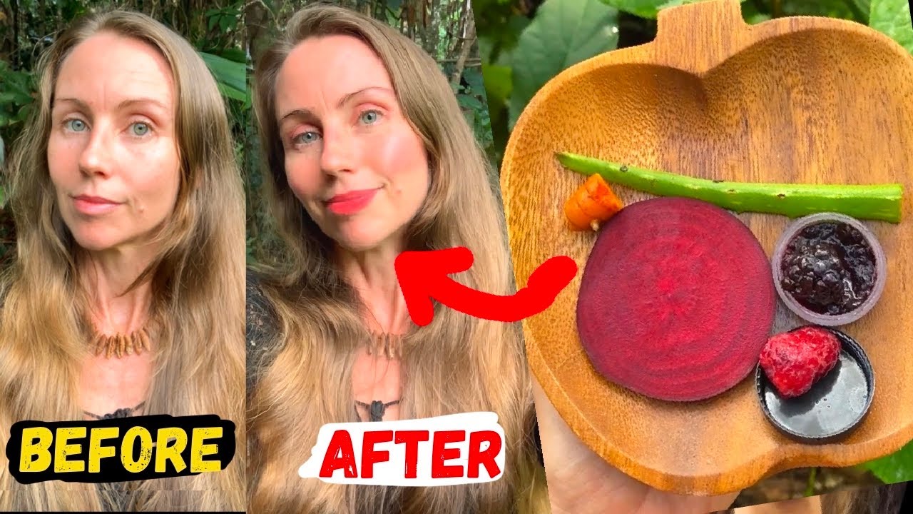 'Makeup' made from fruits and roots! raw vegan, natural, cheap, DIY.