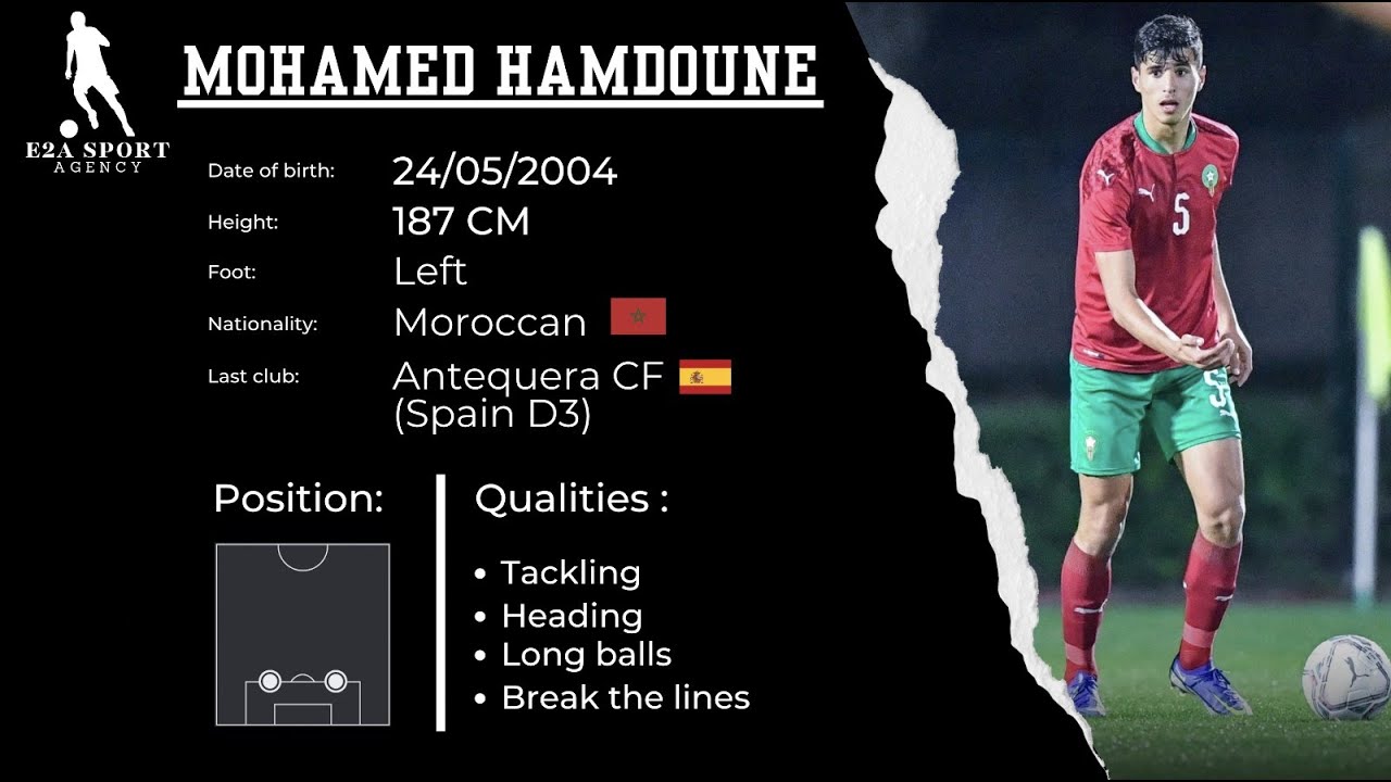 Highlight Mohamed Hamdoune (2004) - Center Back