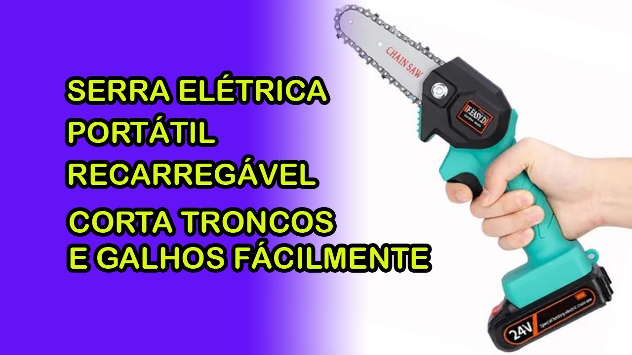 Mini serra elétrica portátil e recarregável. Como montar e usar