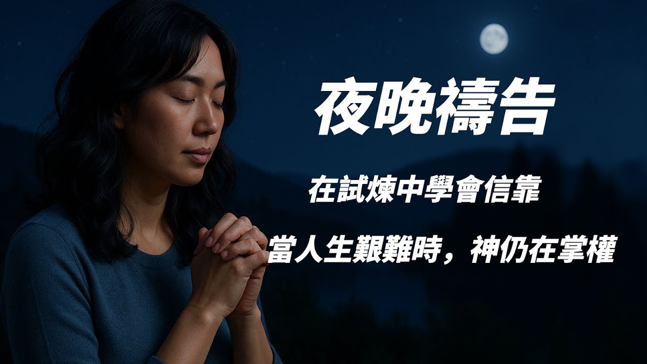 夜晚禱告｜在試煉中學會信靠｜當人生艱難時，神仍在掌權。