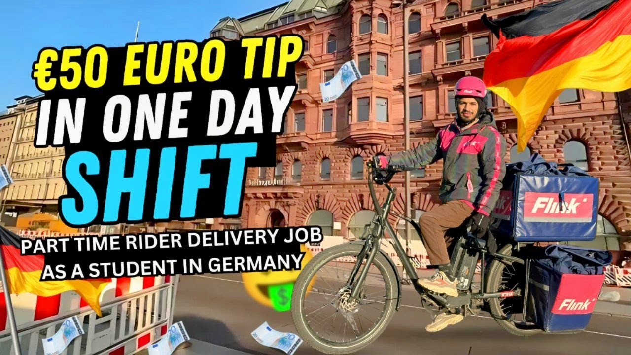50€ tip | Best Part-Time Job in Germany for Students| My Experience as a FLINK Bicycle Rider 🇩🇪 🚴‍♂️