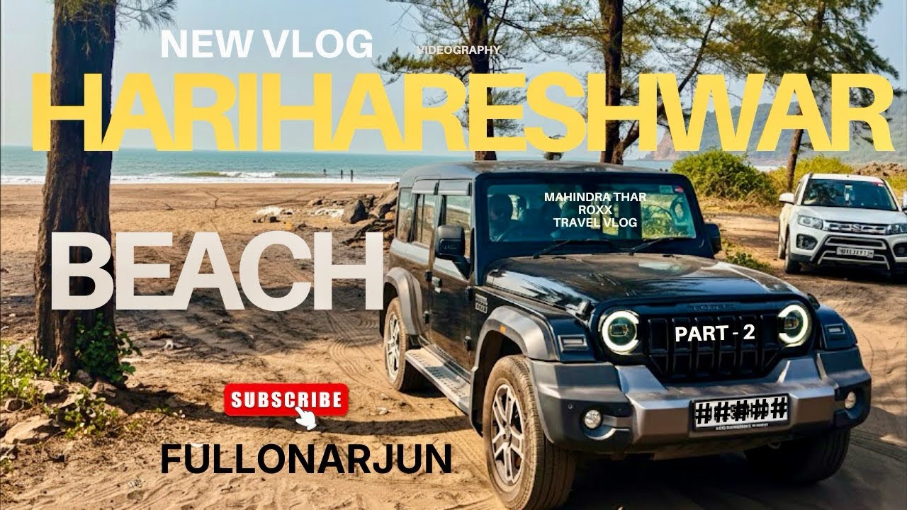 Best Beaches near Pune | Unexplored Harihareshwar Beach , Konkan Part - 2, #travel #thar #travel #om