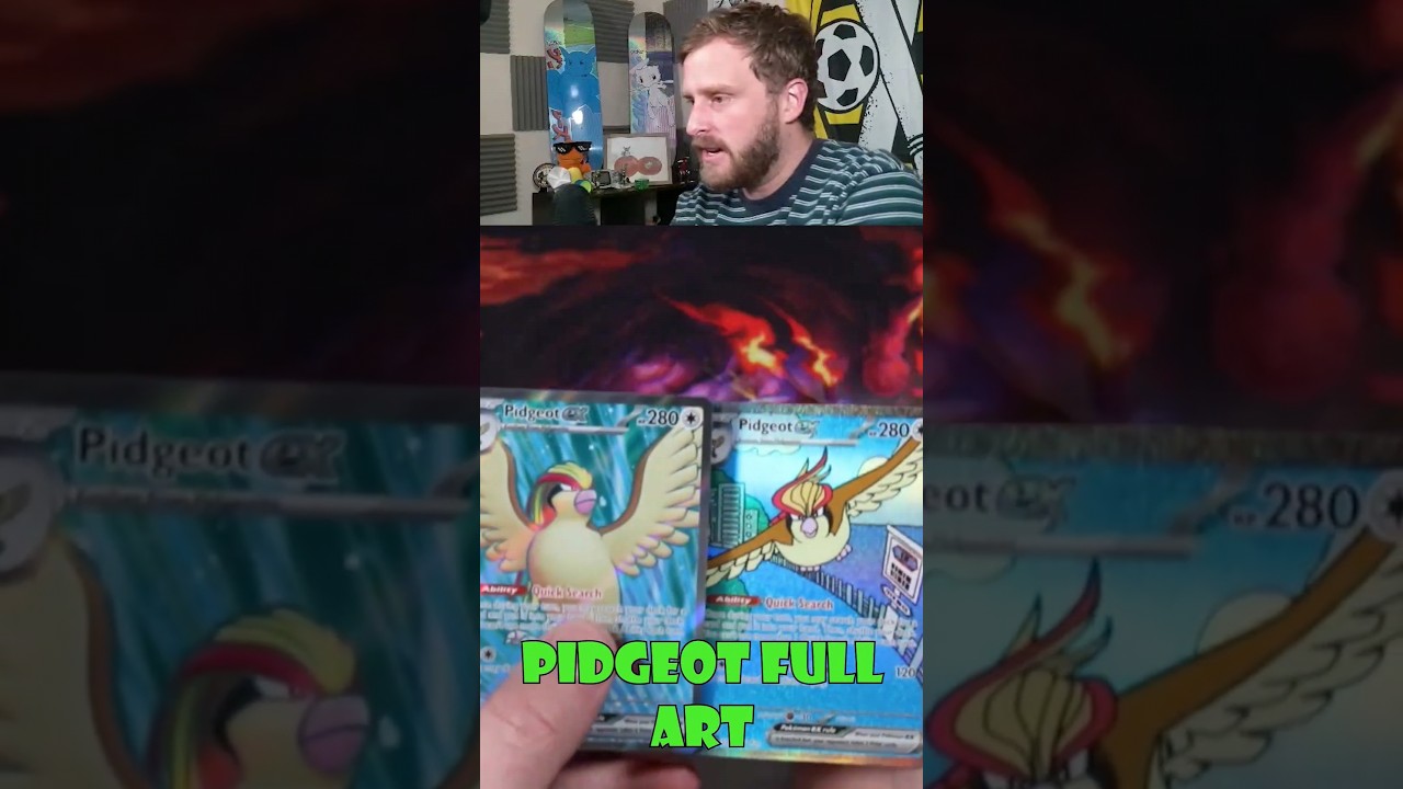 PIDGEOT EX SECRET ART RARE PULL FROM POKEMON OBSIDIAN FLAMES!!! #pokemon #shorts