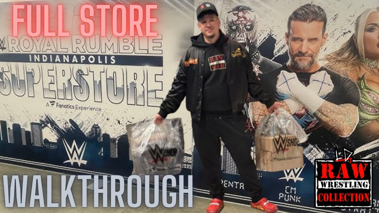 WWE ROYAL RUMBLE  INDIANAPOLIS | Full Store Walkthrough | 2025 Championship Belts Merch Accessories