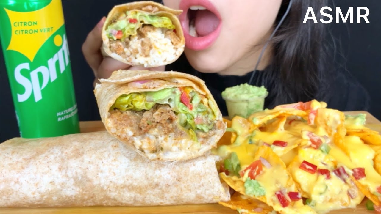 ASMR BURRITO & NACHOS  | MUKBANG (EATING SOUNDS)