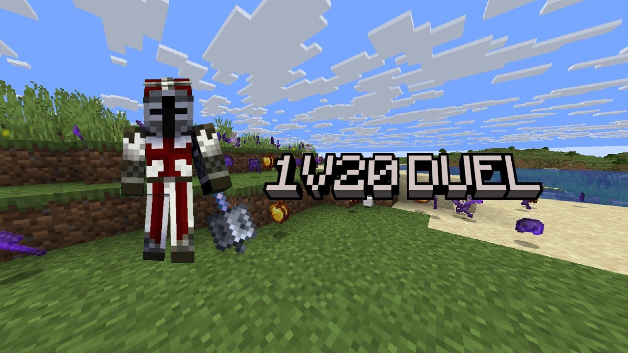I won a 1v20 on Minecraft
