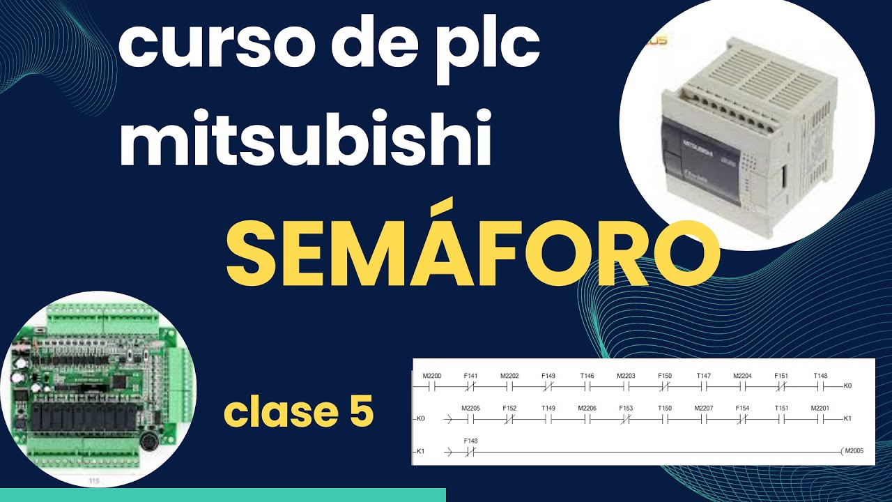 Semáforo PLC mitsubishi (clase 5) #plc #mitsubishi #cursoplc #semaforo