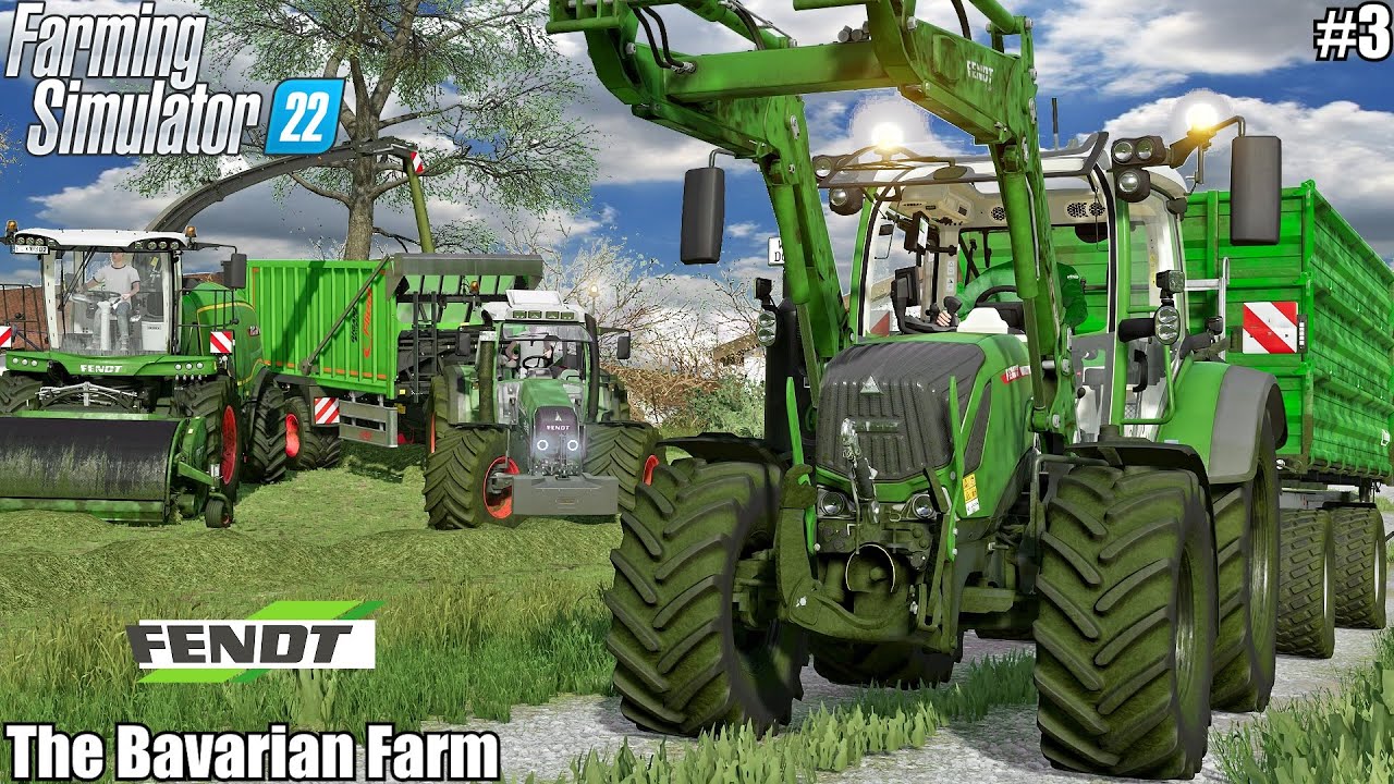 CHOPPING GRASS and TRANSPORTING SILAGE│THE BAVARIAN FARM │FS 22│3