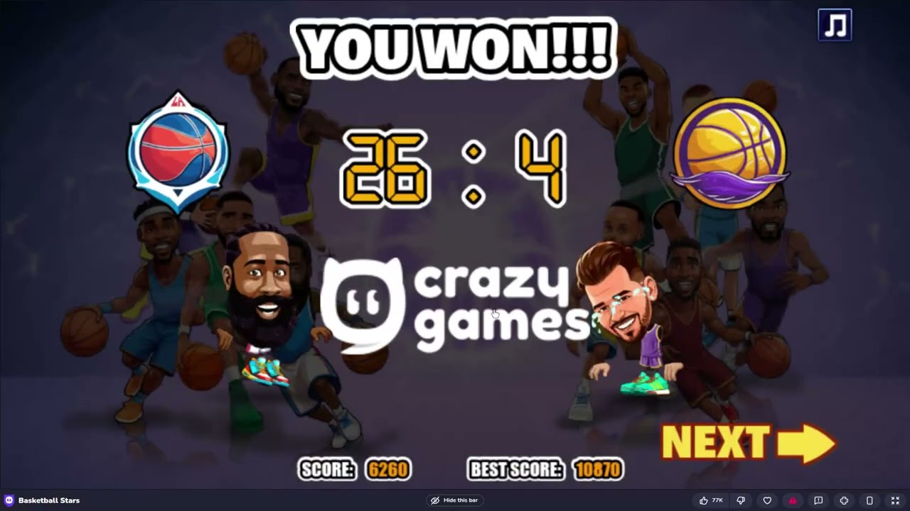 Playing basketball stars