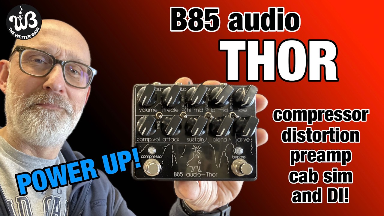 the B85 THOR: an all-in-one modern and aggressive sounding PREAMP pedal for BASS