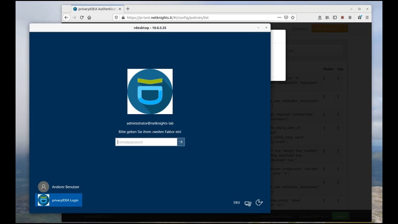 OTP Authentication at the Windows Desktop with privacyIDEA Credential Provider