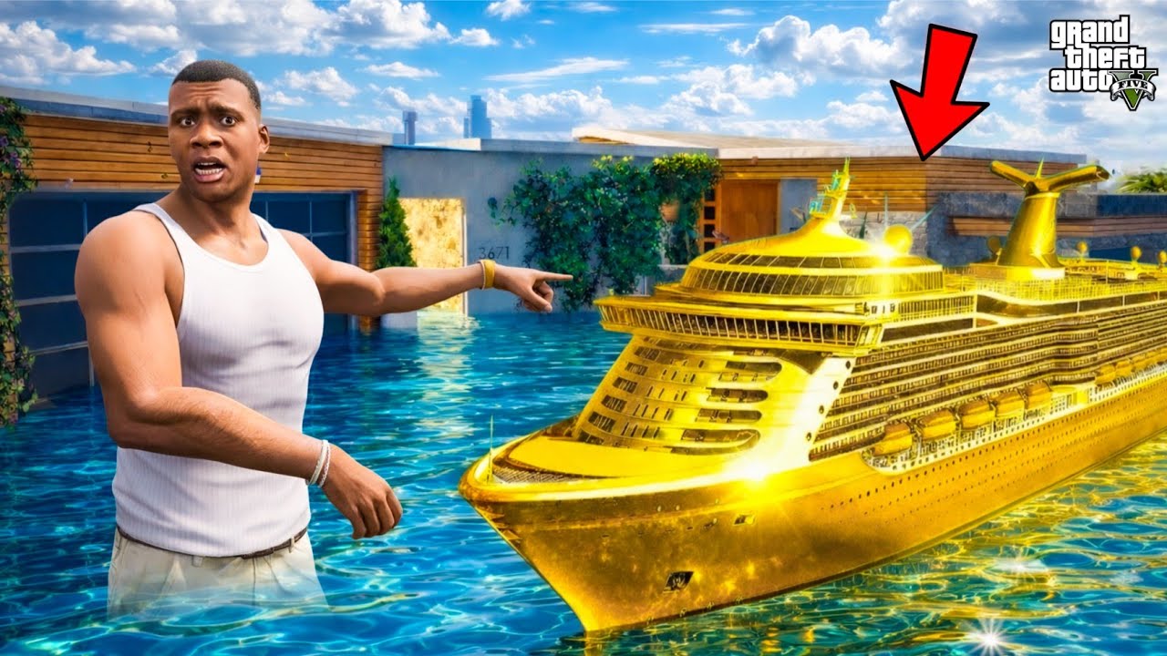 Franklin Builds World’s Longest Boat | GTA5 Telugu