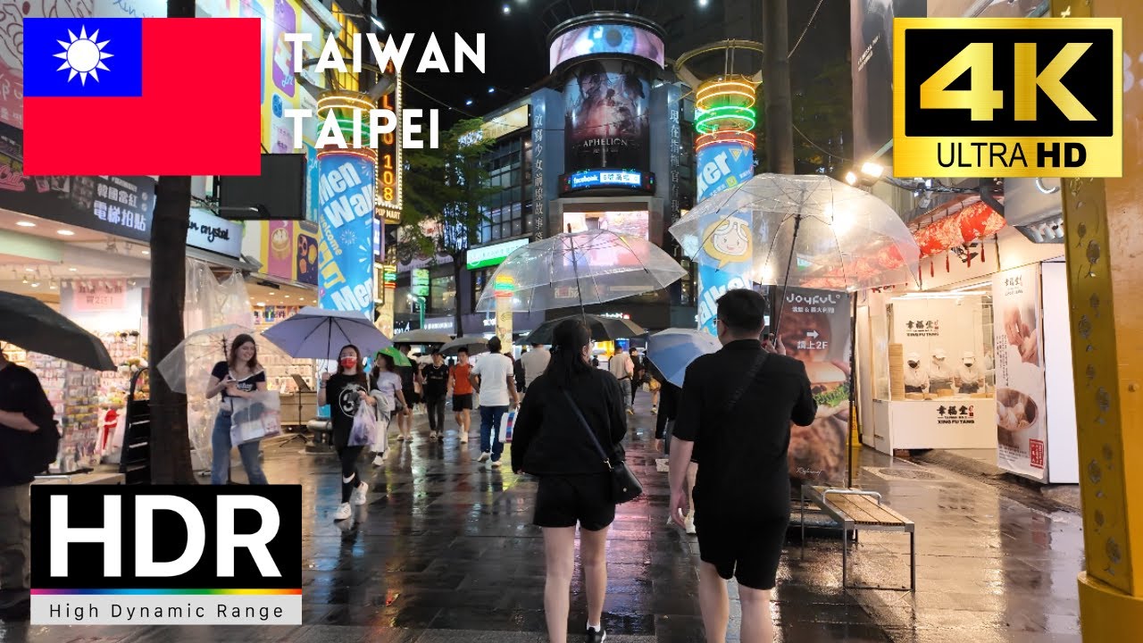 🇹🇼Taiwan 4k walk - Taipei 4K Night Walking Tour｜4K 60fps