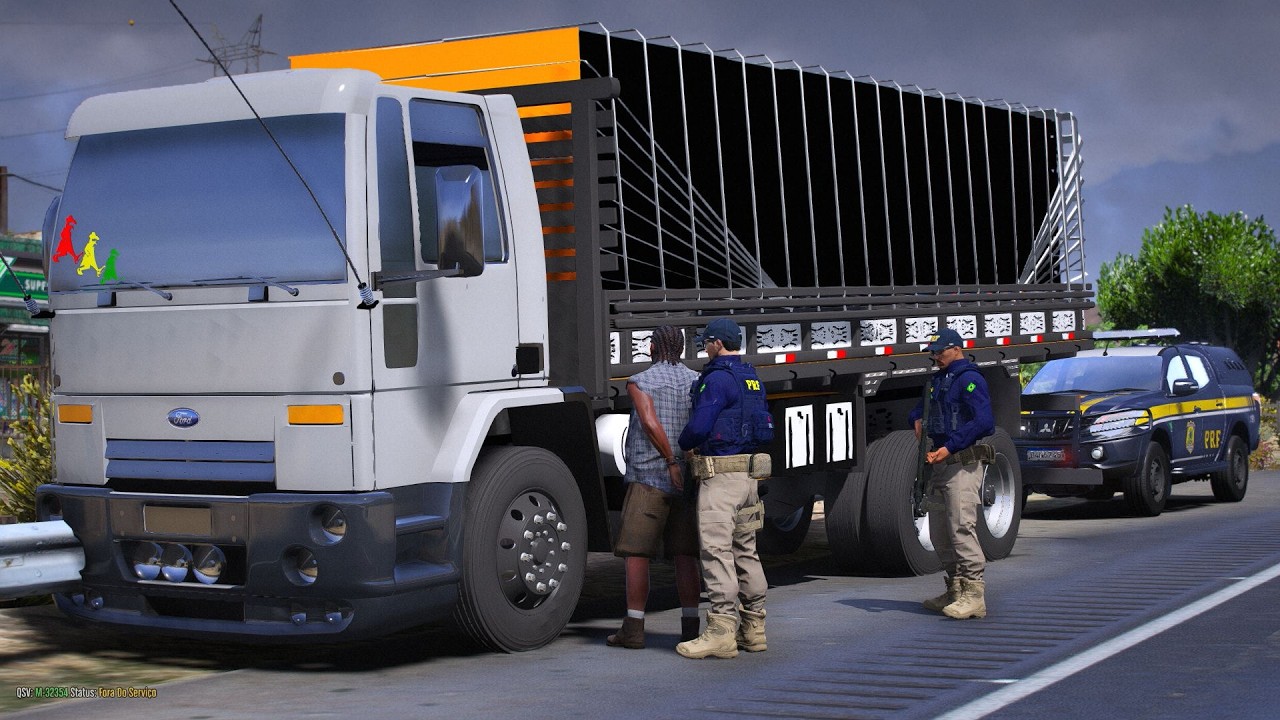 VEJA O QUE ESSE CAMINHONEIRO FEZ QUANDO AVISTOU A PRF NA RODOVIA - POLICIA NO GTA 5