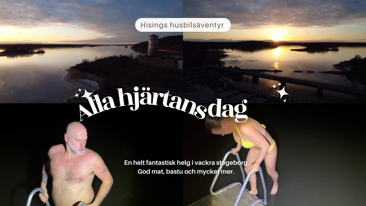 Husbilsäventyr i Stegeborg – Vinterbad, Bastu & Alla Hjärtans Dag ❤️🚐