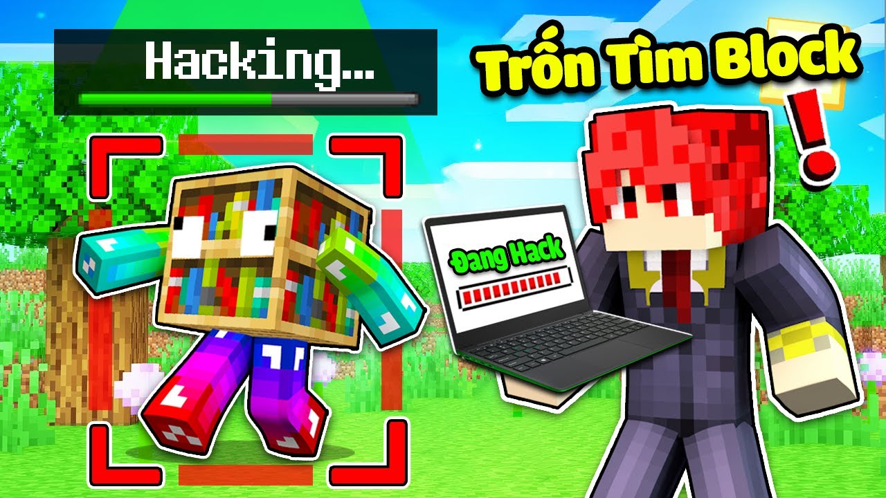 MINI GAME : TRỐN TÌM BLOCK MINECRAFT ** NOOB BỊ HACK VÀ VUA TRỐN TÌM MỚI NỔI