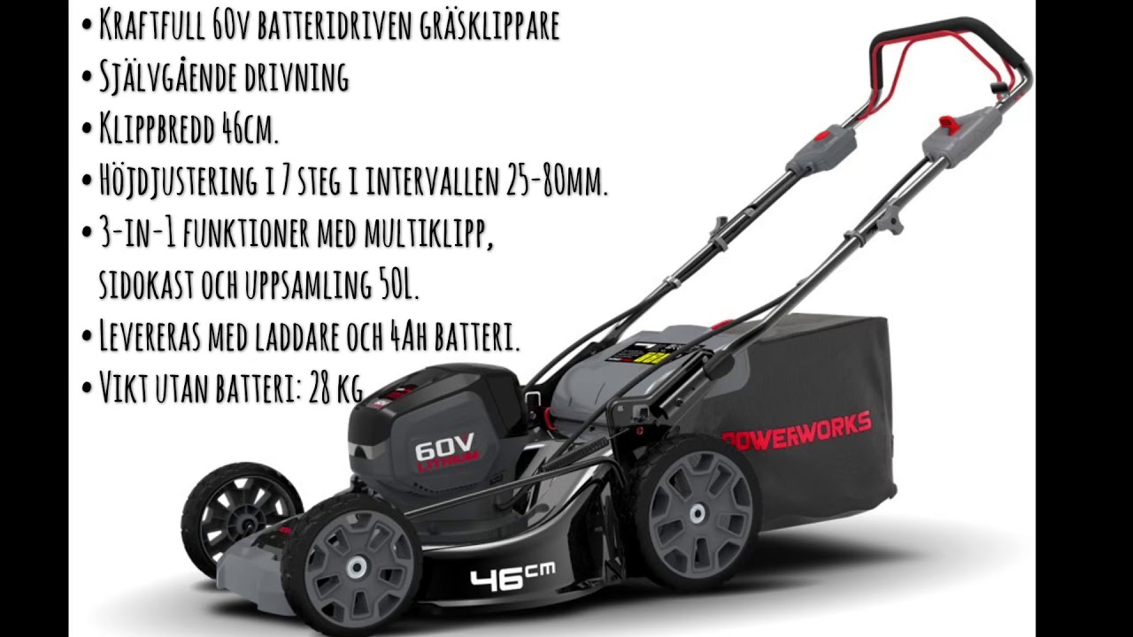 POWERWORKS PD60LM46SPK4 60V 46CM