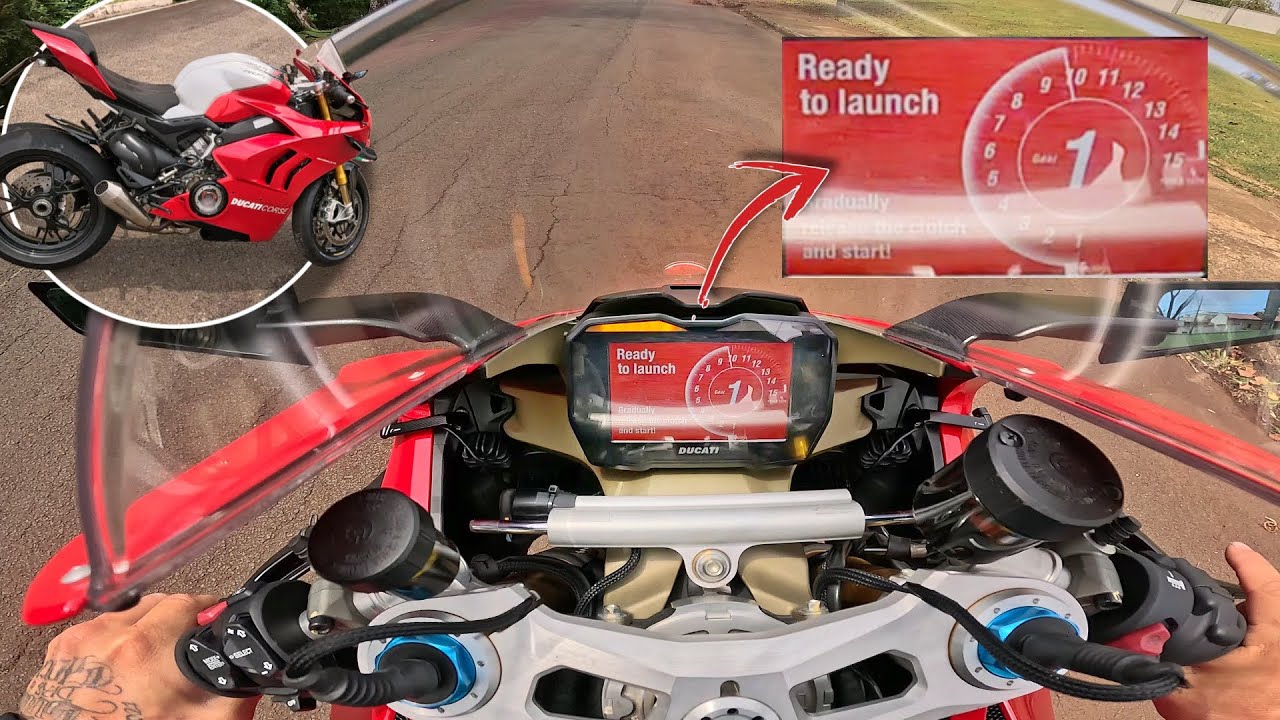PRIMEIRO ROLE COM A DUCATI V4 S🔥 LAUNCH CONTROL E MAIS...