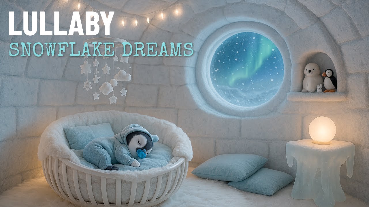 Lullaby 4 🌙 Snowflake Dreams ❄️ Gentle Music Box Lullaby for Kids Sleep