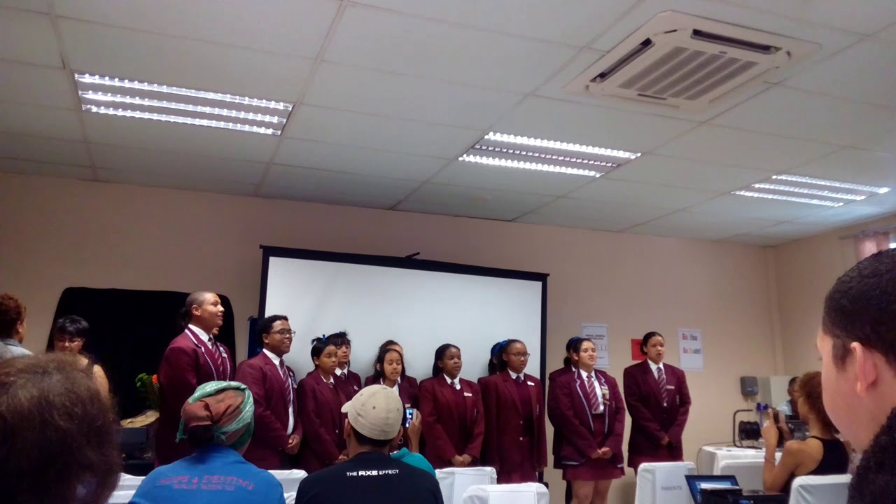 Members of Elsies River High school choir, proudly from Cape Flats.