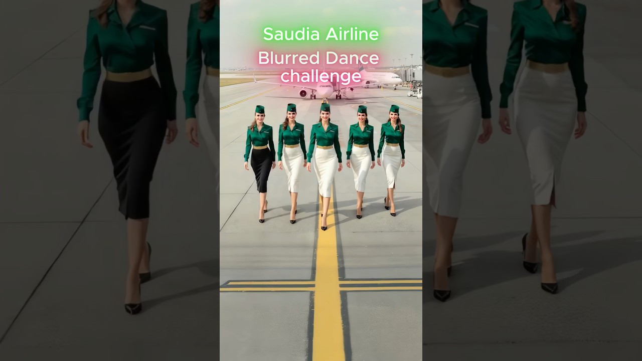 Blurred Dance Challenge [Saudia Airlines crew] #blurred #dance #flightattendant