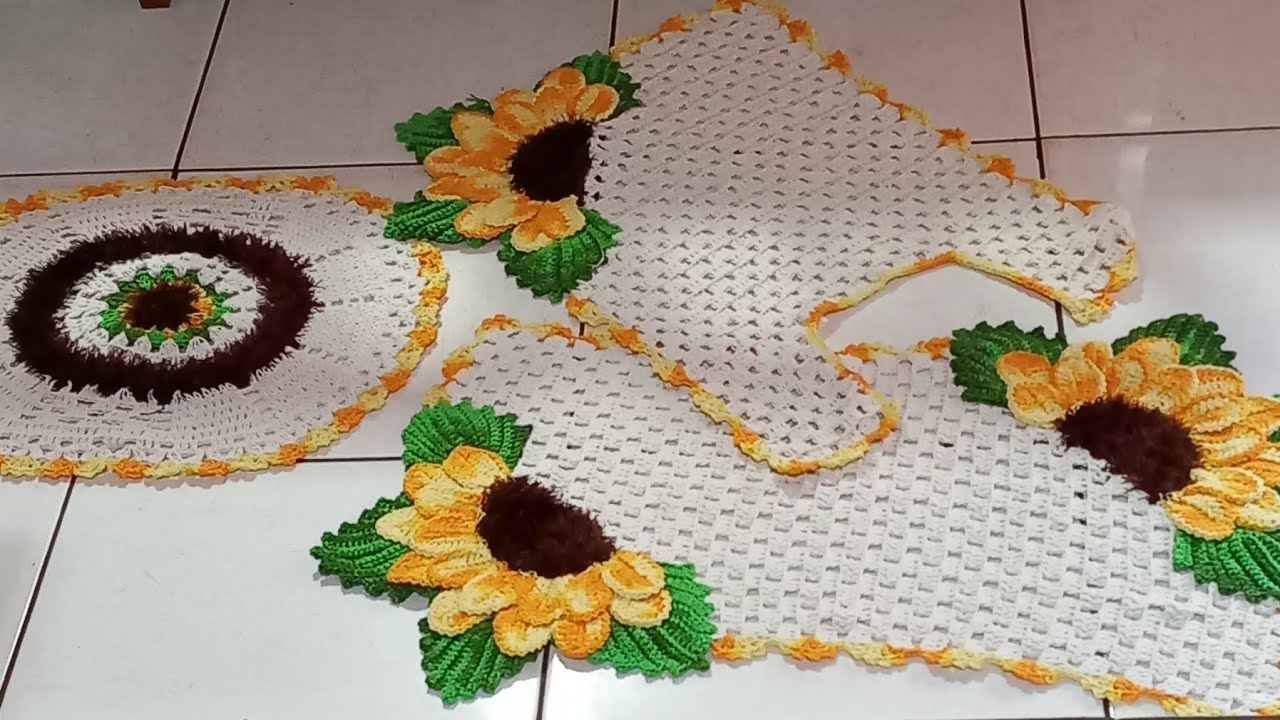Jogo De Banheiro Girassol 🌻😍