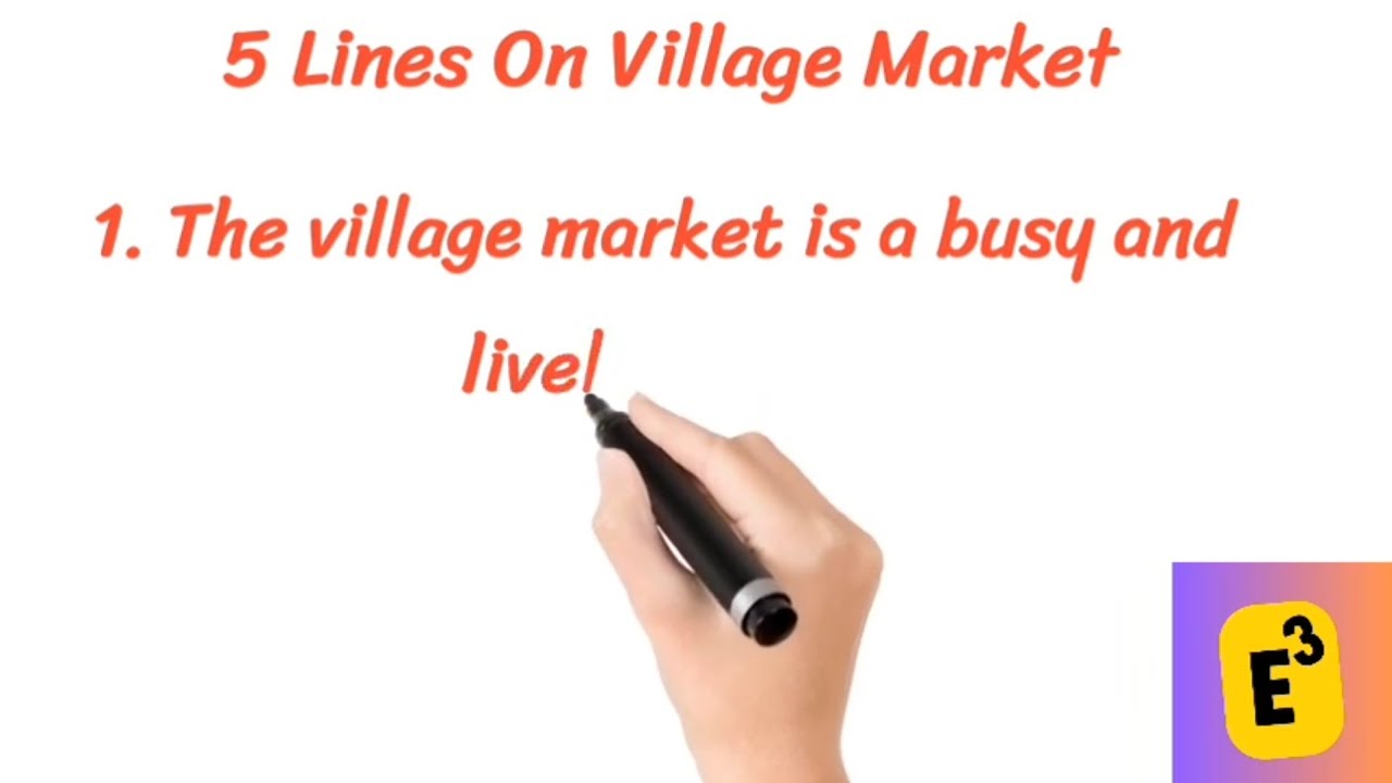 🔴5 Lines On Village Market | Essay on My Village,A Village Market Essay