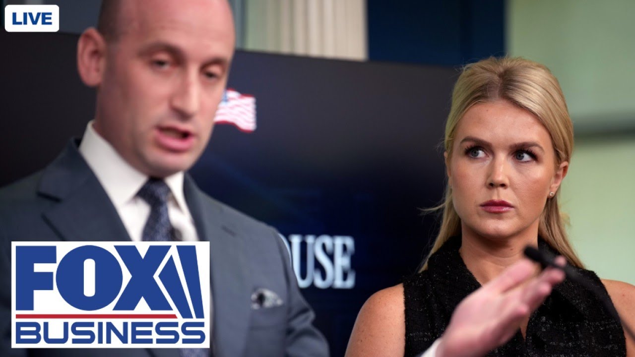 Karoline Leavitt holds press briefing with Stephen Miller