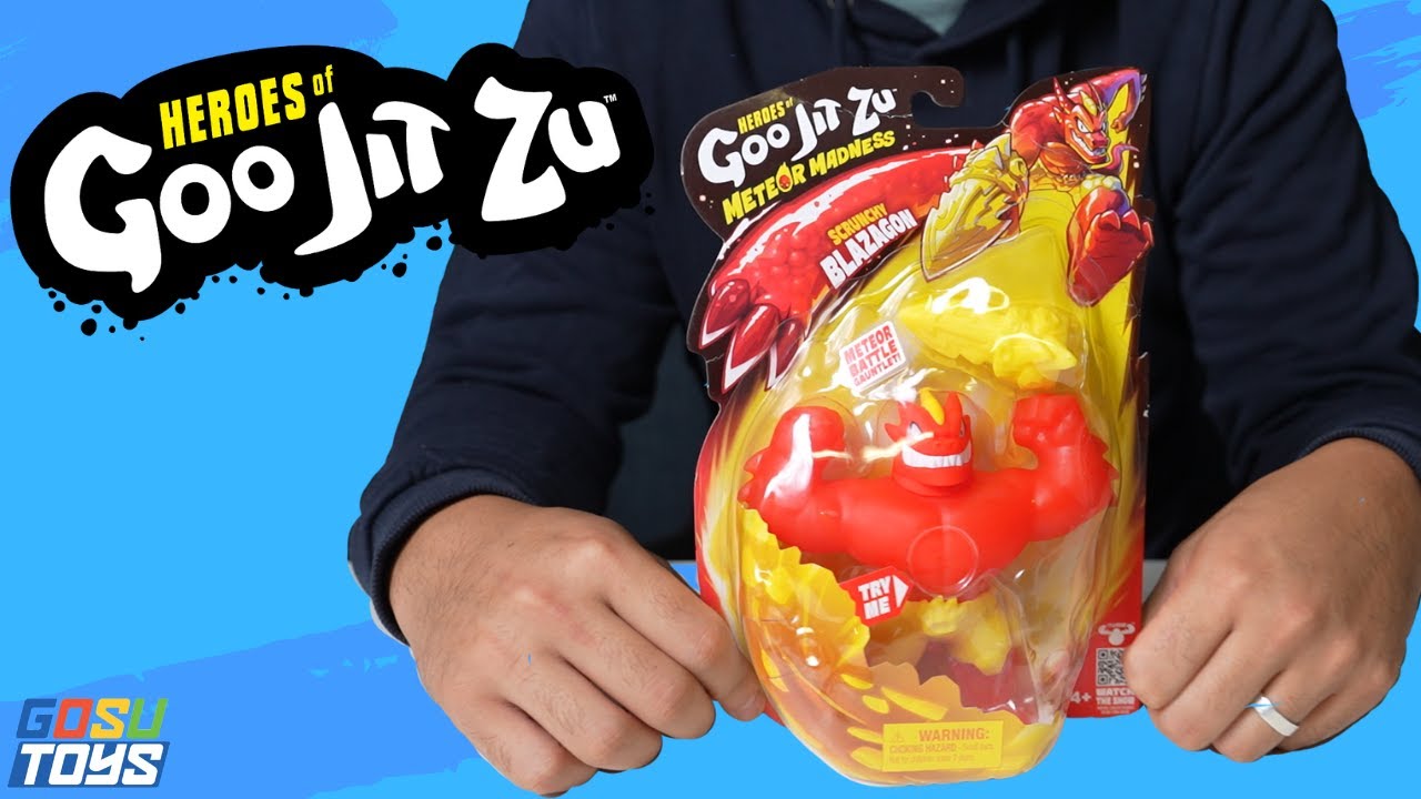 Heroes of Goo Jit Zu Meteor Madness Scrunchy Blazagon Unboxing and Review