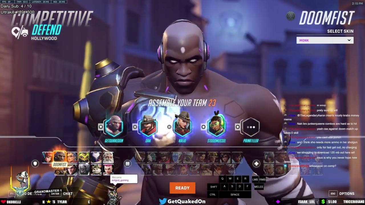 GETQUAKEDON DOOMFIST ONE TRICK - OVERWATCH 2 SEASON 6