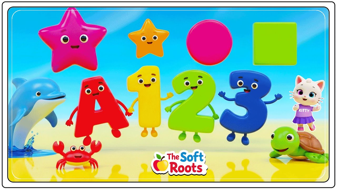 Preschool Learning activities for 3 year olds at home | Learn ABC Phonics Shapes Numbers Colors 🌈
