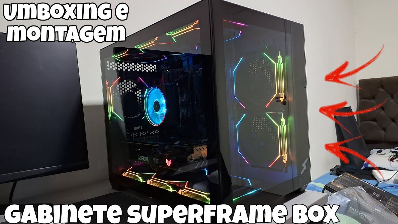 MEU NOVO GABINETE AQUARIO COM UM CUSTO BENEFICIO TOP DEMAIS - Gabinete Gamer SuperFrame Box