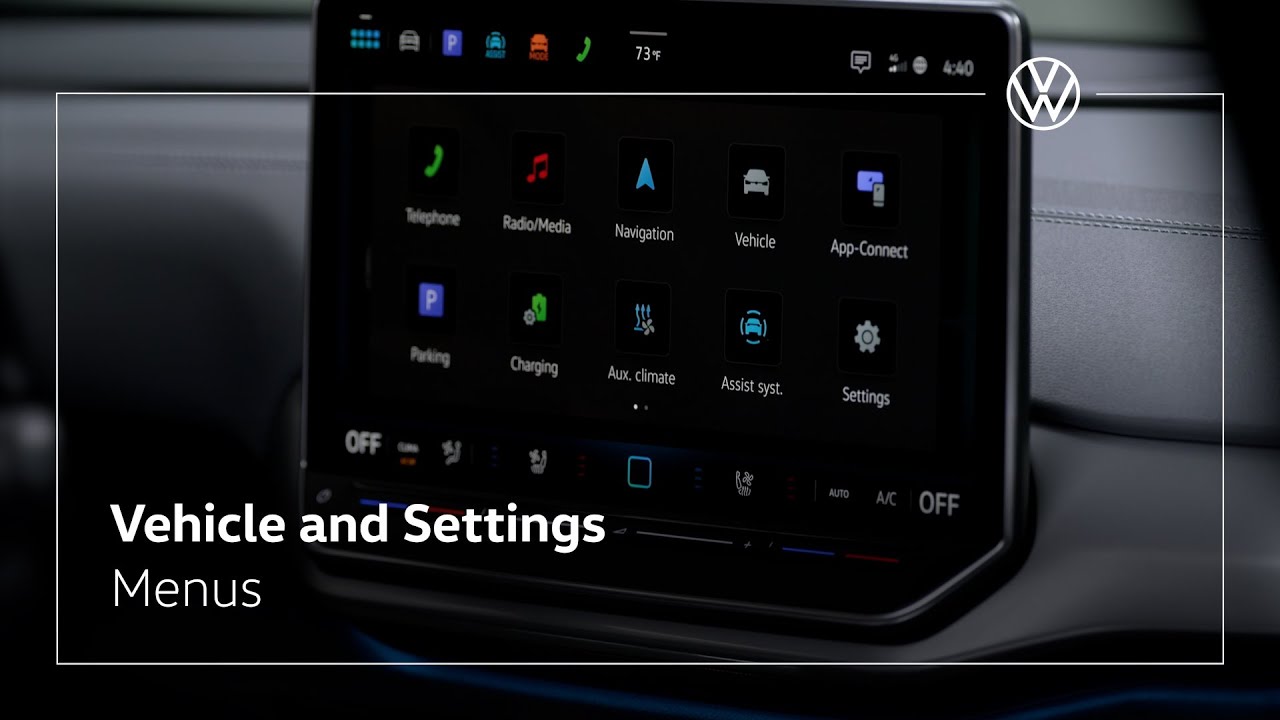 Vehicle and Settings Menus