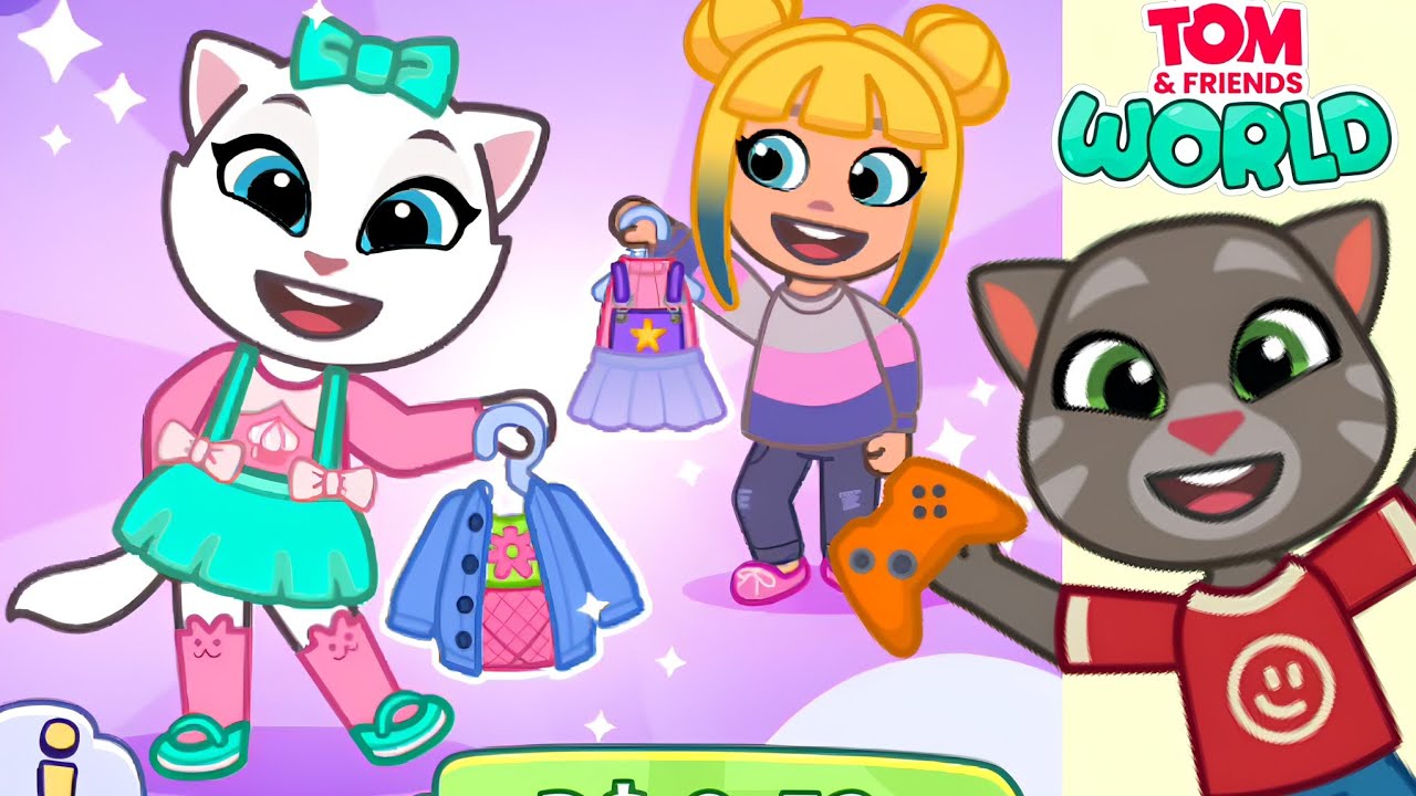 My Talking Tom & Friends World New update Angela's Amazing Bundle New outfits Gameplay Android ios
