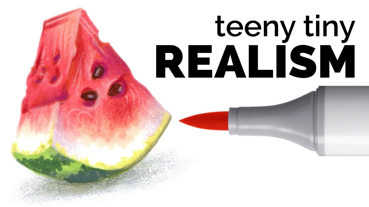 Tiny Watermelon: Small Talk, Big Realism | Copic Marker