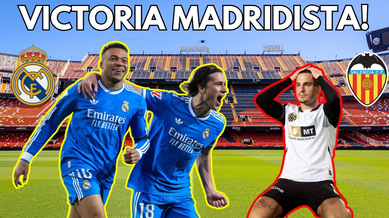 MONSTRUOSO CARRERAS! EL REAL MADRID PELEA LA LIGA! Analisis del Real madrid 2⚪️🟡 Valencia 0⚪️🟠