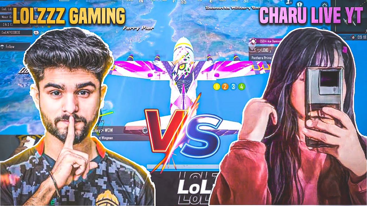 LoLzZz Gaming Vs CharuLiveYT Fight🚀 2 Times | Girl Gamer Vs LoLzZz Gaming🫣 | New Video