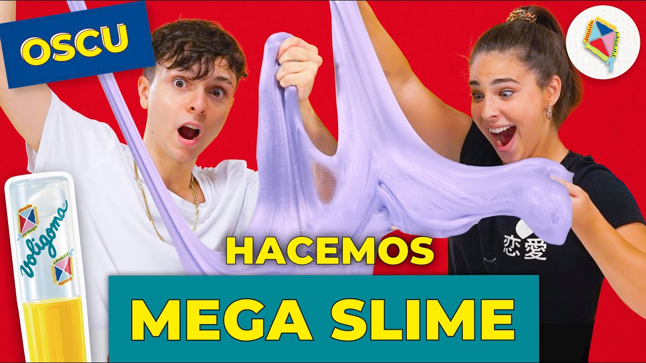 Sasha y @Oscurlod hacen un MEGA SLIME con 1000 voligomas 😱😱 &iexcl;QUED&Oacute; &Eacute;PICO! | Pegamente