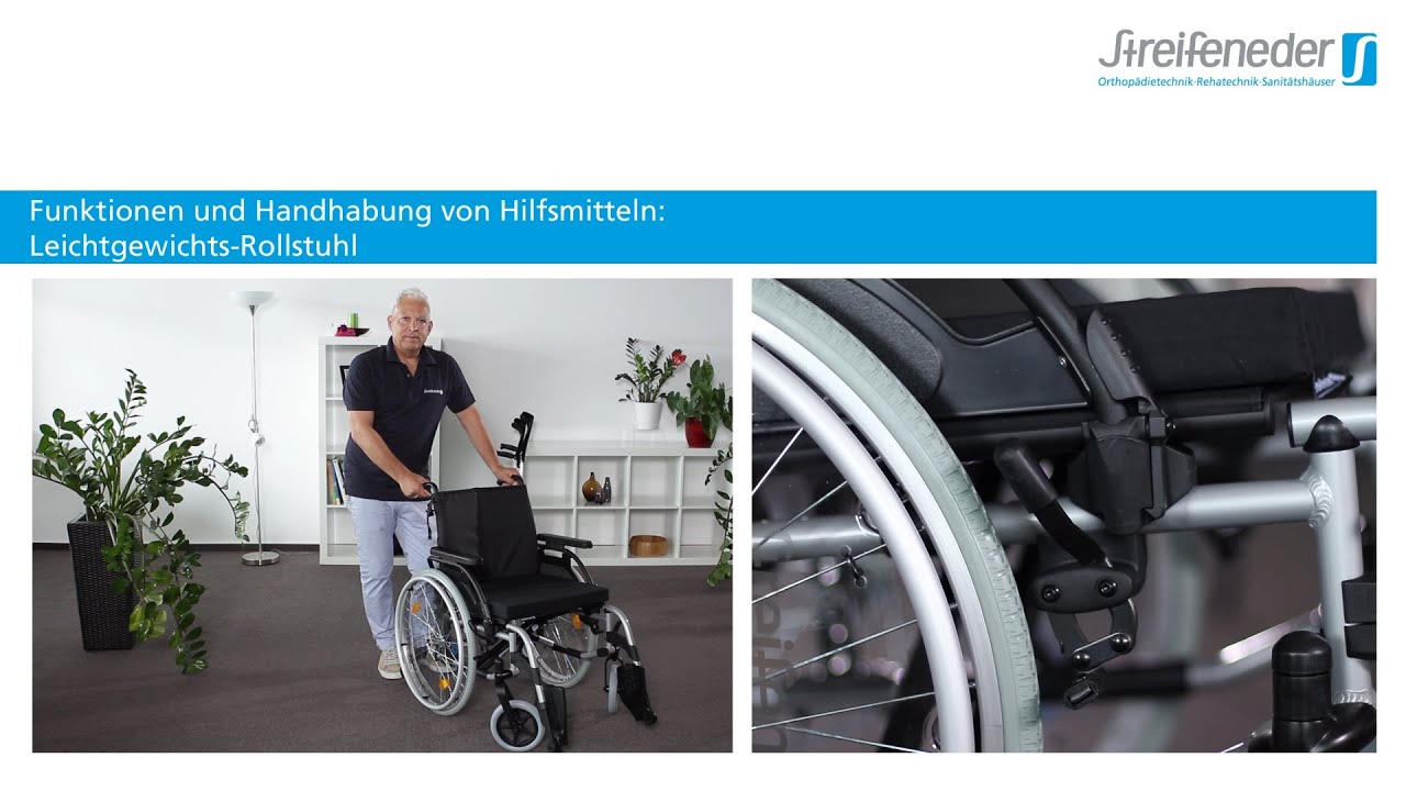 Rollstuhl – Funktionen und Handhabung von Hilfsmitteln