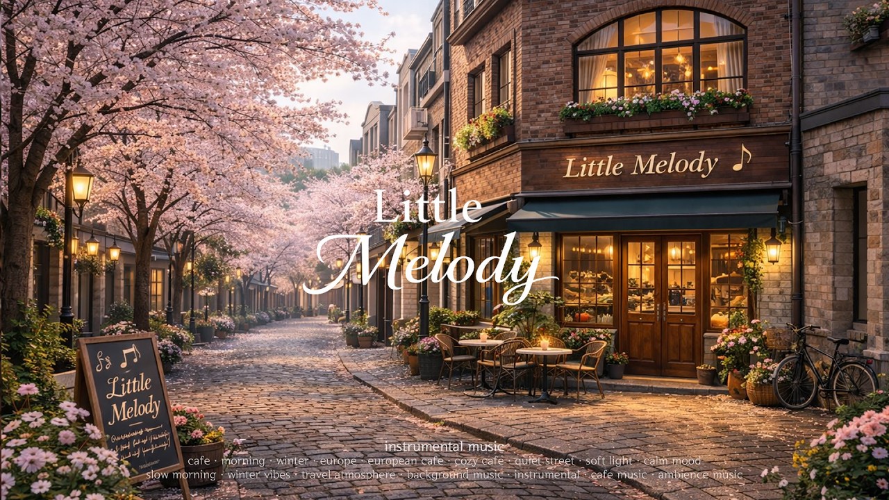 🌸Little Melody Spring Street – Episode 2 | Cozy Cherry Blossom Alley Café Ambience