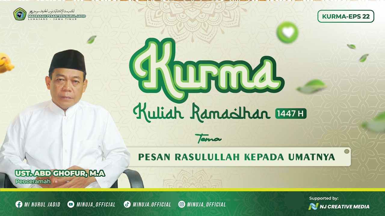 3 PERKARA YANG MENYELAMATKAN DAN MENCELAKAKAN MANUSIA (Ust. Abd Ghofur, M.A) - KURMA EPS 22
